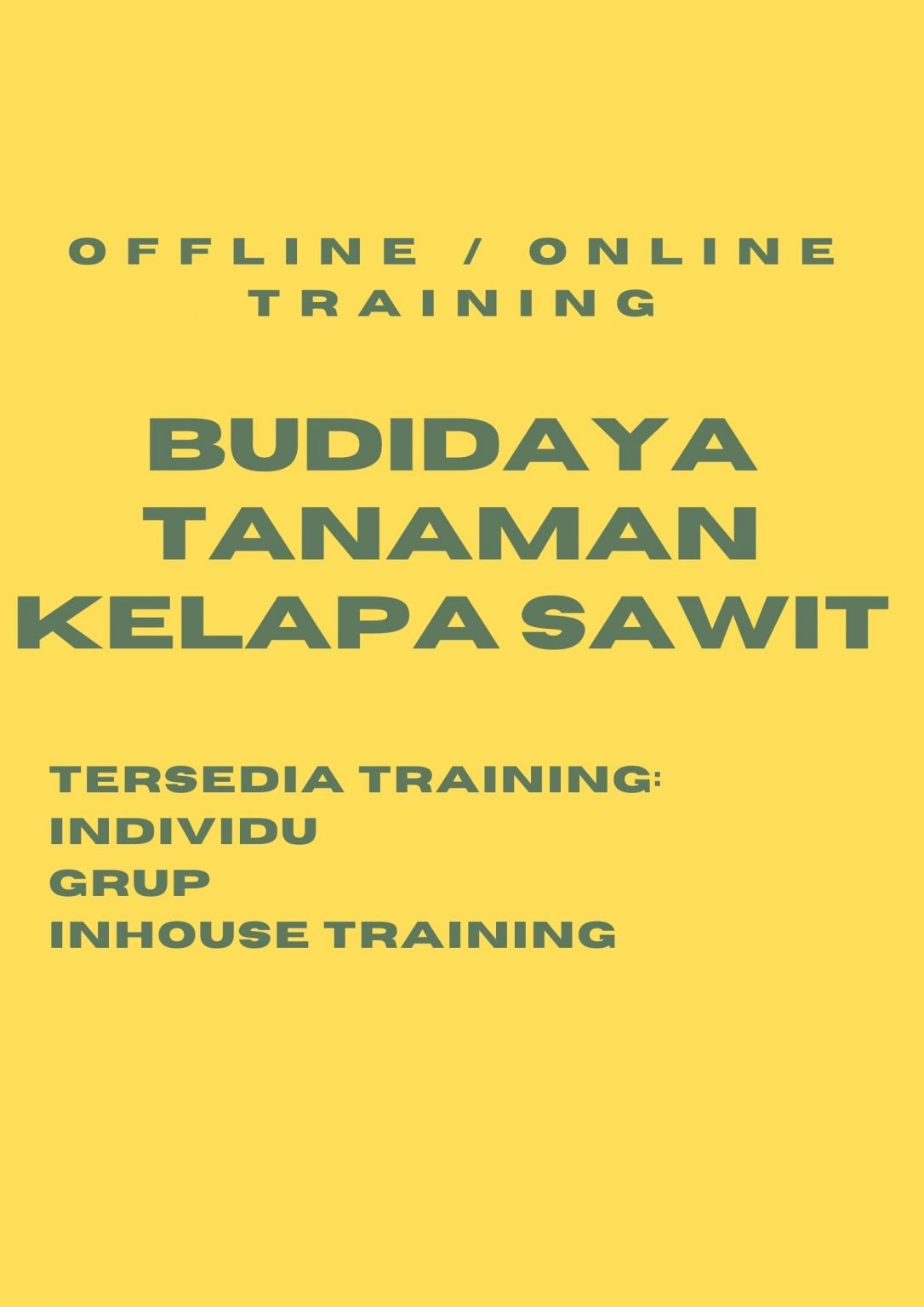 pelatihan Budidaya Tanaman Kelapa Sawit online