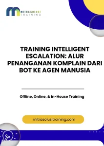 pelatihan INTELLIGENT ESCALATION: ALUR PENANGANAN KOMPLAIN DARI BOT KE AGEN MANUSIA di bali