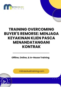 pelatihan OVERCOMING BUYER'S REMORSE: MENJAGA KEYAKINAN KLIEN PASCA MENANDATANGANI KONTRAK di bali