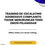 pelatihan DE-ESCALATING AGGRESSIVE COMPLAINTS: TEKNIK MENURUNKAN TENSI EMOSI PELANGGAN di bali
