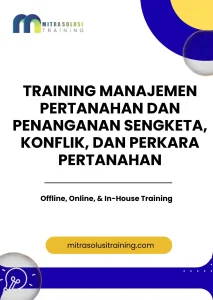 pelatihan MANAJEMEN PERTANAHAN DAN PENANGANAN SENGKETA, KONFLIK, DAN PERKARA PERTANAHAN di bali