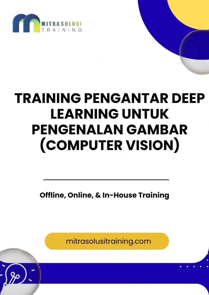 pelatihan PENGANTAR DEEP LEARNING UNTUK PENGENALAN GAMBAR (COMPUTER VISION) di bali