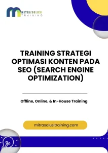 pelatihan STRATEGI OPTIMASI KONTEN PADA SEO (SEARCH ENGINE OPTIMIZATION) di bali